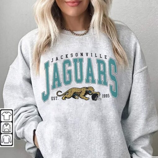 Vintage Jacksonville Jaguar Football Sweatshirt NFL Jacksonville Jaguars Shirt