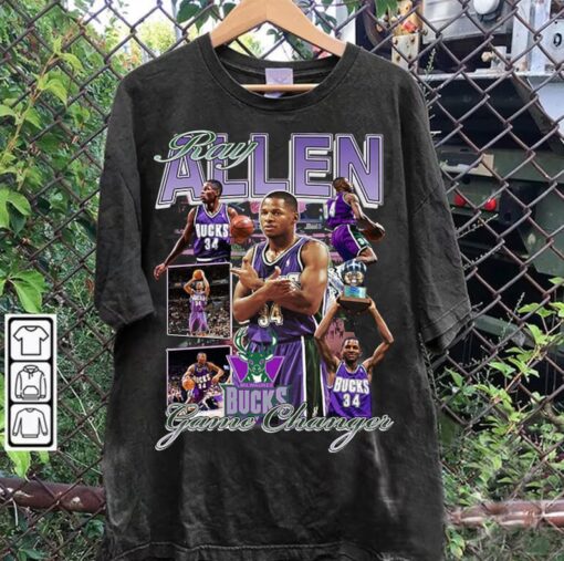 Vintage 90s Graphic Style Ray Allen T-Shirt - Ray Allen Vintage Sweatshirt - Stephen Curry Vintage Tee For Man and Woman