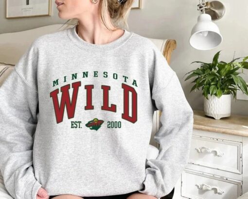 Retro Minnesota Shirt, Hockey Shirt, Hockey Fan Gifts, Minnesota Ice Hockey Crewneck