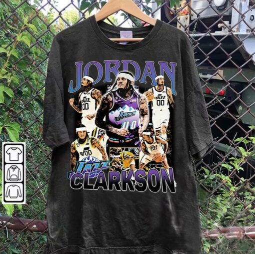 Vintage 90s Graphic Style Jordan Clarkson Shirt - Jordan Clarkson Vintage Sweatshirt - Retro Basketball Tee For Man and