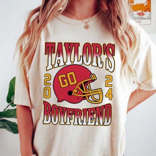 Go Taylor's Boyfriend Shirt, Football Sweatshirt, Game Day Sweater, Funny Football Sweatshirt, Football Fan Gift Shirt