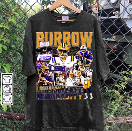 Vintage 90s Graphic Style Joe Burrow T-Shirt - Joe Burrow Football T-Shirt - American Football Tee For Man and Woman