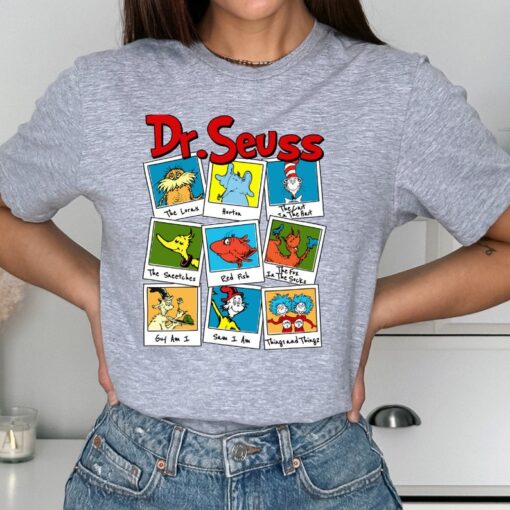 Read Across America Cartoon Characters Shirt, Dr Seuss Shirt, Reading Day Sweatshirt, Dr Seuss Birthday Party Shirt