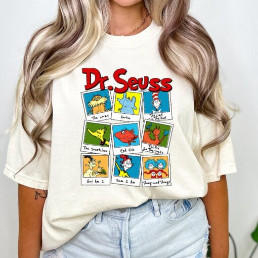 Read Across America Cartoon Characters Shirt, Dr Seuss Shirt, Reading Day Sweatshirt, Dr Seuss Birthday Party Shirt