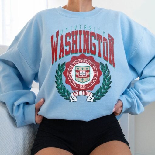 Vintage style Washington University in St. Louis sweatshirt, Washington University shirt, St. Louis college shirt