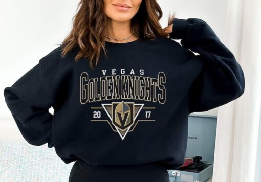 Vintage 90s Vegas Golden Knight Hockey Shirt, Nation Hockey League Shirt, Sports Shirt, Vegas Golden Knights EST 2017