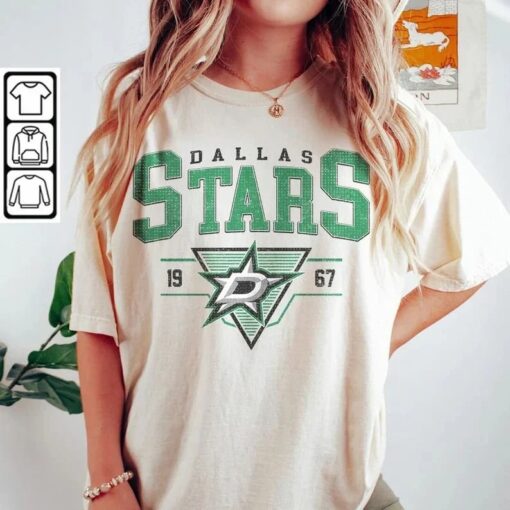 Vintage 90s Dallas Stars Sweatshirt, Dallas Stars Unisex t-shirts, long-sleeved t-shirts , gifts for Stars Hockey fans