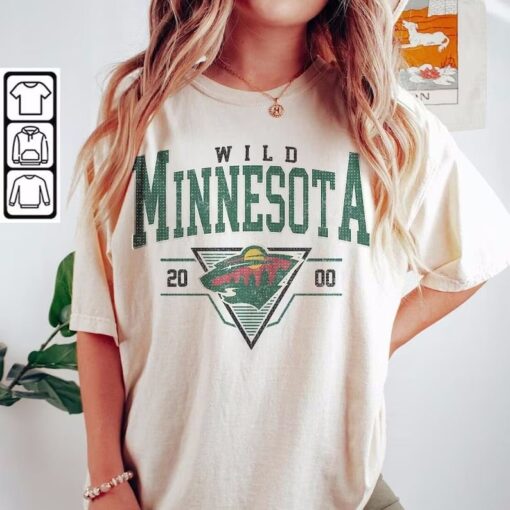 Vintage 90s Minnesota Wild Sweatshirt, Minnesota Wild Unisex t-shirts, long-sleeved t-shirts