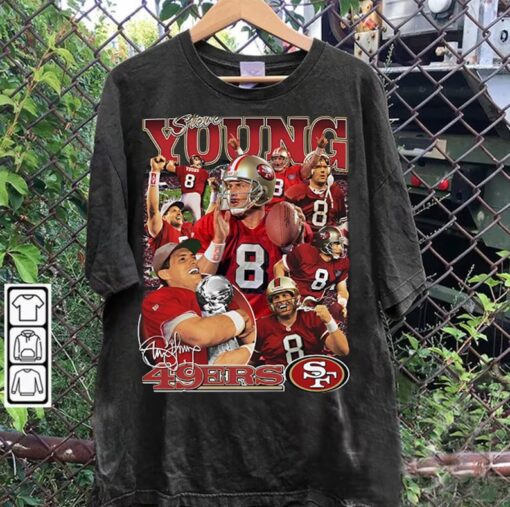 Vintage 90s Graphic Style Steve Young T-Shirt - Steve Young Sweatshirt - Retro American Football Tee For Man and Woman