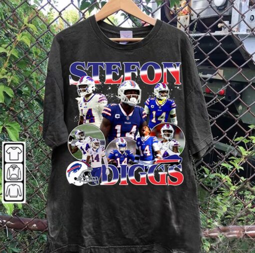 Vintage 90s Graphic Style Stefon Diggs T-Shirt - Stefon Diggs Sweatshirt - Retro American Football Tee For Man and Woman