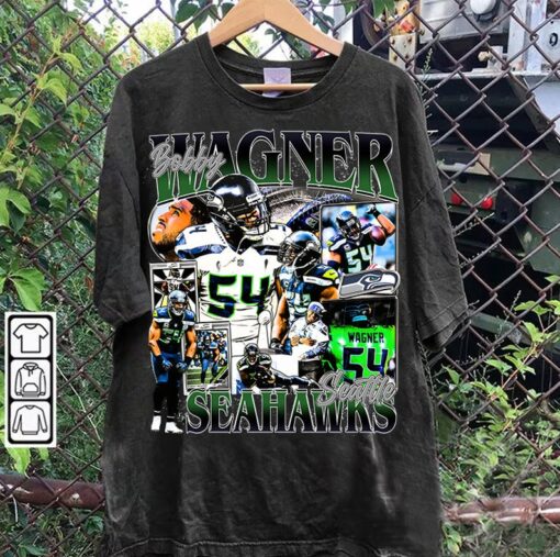 Vintage 90s Graphic Style Bobby Wagner T-Shirt - Bobby Wagner Sweatshirt - Retro American Football Tee For Man and Woman