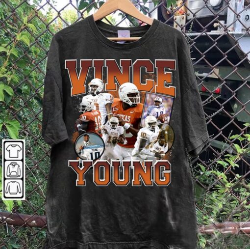 Vintage 90s Graphic Style Vince Young T-Shirt - Vince Young Vintage Hoodie - Retro American Football Tee For Man and