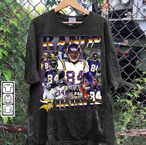 Vintage 90s Graphic Style Randy Moss T-Shirt - Randy Moss Football TShirt - American Football Tee For Man and Woman