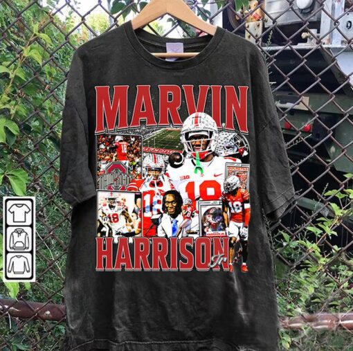 Vintage 90s Graphic Style Marvin Harrison T-Shirt - Marvin Harrison Football TShirt - American Football Tee For Man and