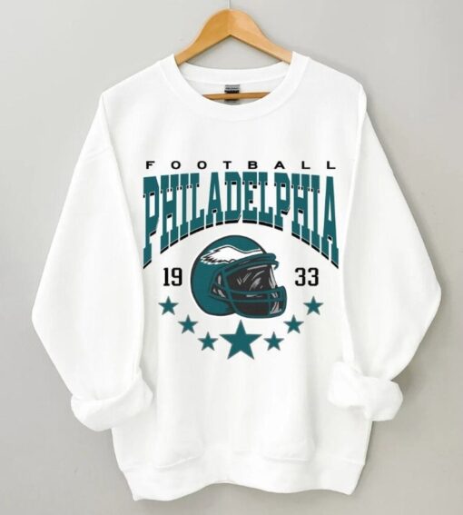 Philadelphia Football Sweatshirt, Vintage Style Philadelphia Football Crewneck, Football Sweatshirt