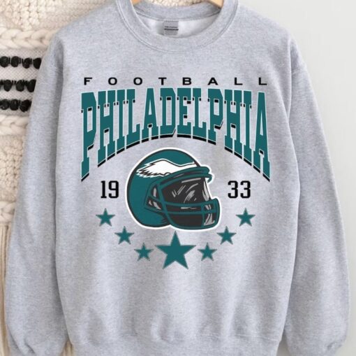 Philadelphia Football Sweatshirt, Vintage Style Philadelphia Football Crewneck, Football Sweatshirt