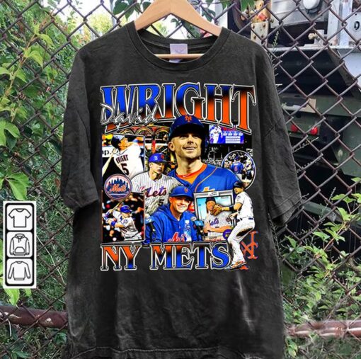 Vintage 90s Graphic Style David Wright T-Shirt - David Wright Sweatshirt - Retro American Baseball Tee For Man and Woman