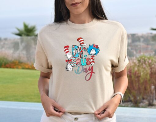 Dr. Seuss Day Shirt, Colorful Dr Seuss Shirt, Read Across America Day Shirt, Cat In The Hat Tee, Kids Reading Day Shirt