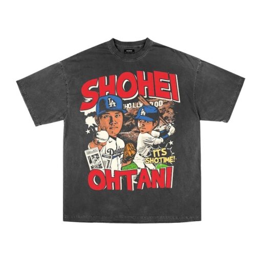 Shohei Ohtani MLB Shirt,Bootleg Shirt, Cartoon Los Angeles Dodgers T-Shirt, Gift For Fans