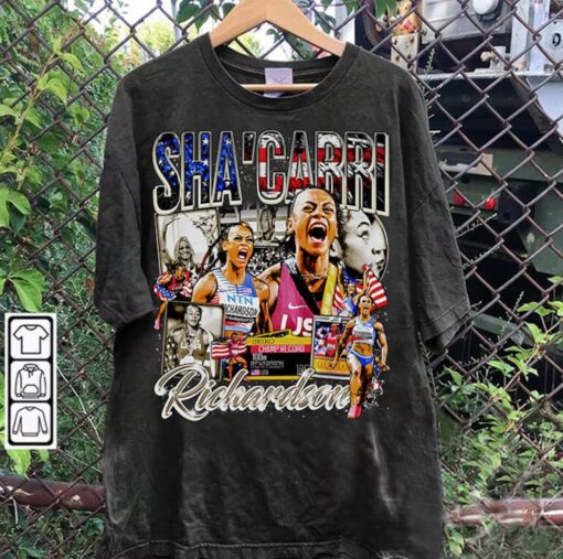 Vintage 90s Graphic Style Sha'Carri Richardson T-Shirt - Sha'Carri Richardson Sweatshirt - American Field Athlete Tee