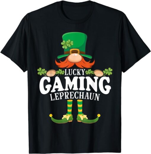 Lucky Gaming Leprechaun Funny St. Patricks Day T-Shirt