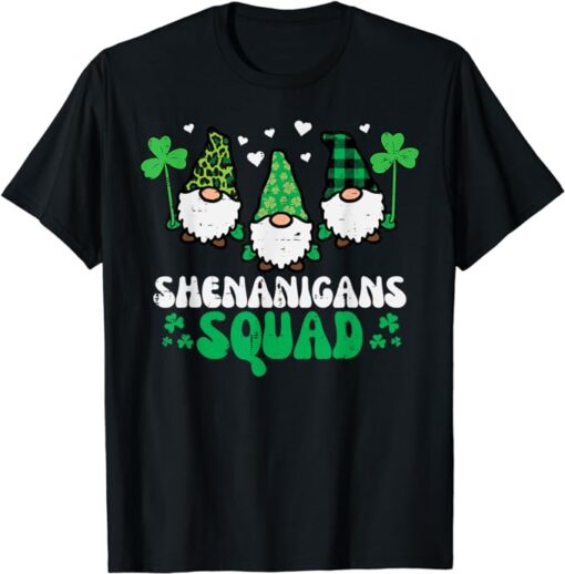 St Patricks Day Gnomes Shenanigans Squad Men Women Kids T-Shirt