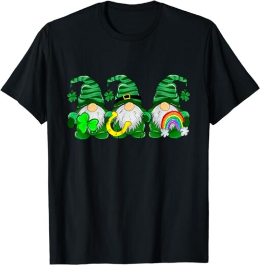 Lucky Rainbow Gnome Happy St Patrick's Day Kids Women Men T-Shirt