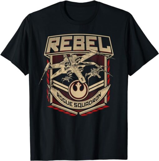 Star Wars X-Wing Rebels Rogue Squadron Badge Graphic T-Shirt T-Shirt