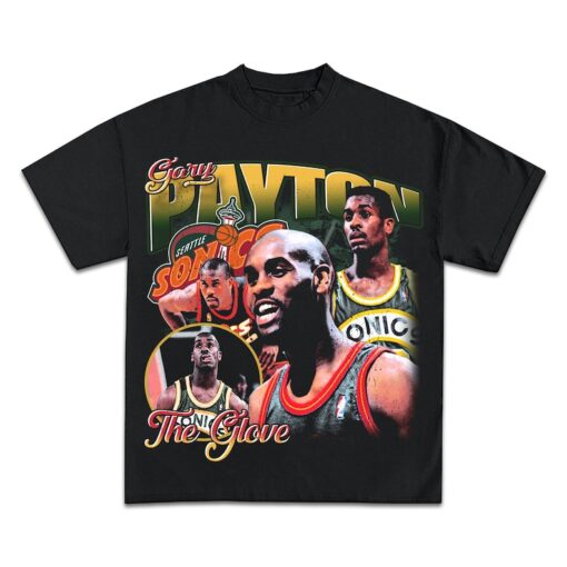 GARY PAYTON T-SHIRT | Seattle Supersonics Vintage 90s Style Rap Tee