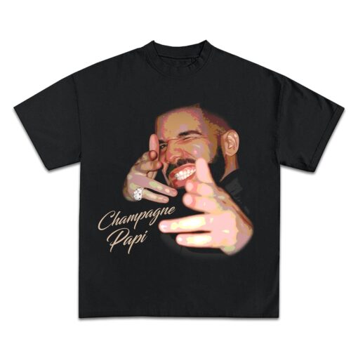 DRAKE T-SHIRT | Rap Tee Concert Champagne Papi Merch 21 Savage Kanye West | Rare Hip Hop Graphic Print |