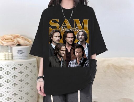 Sam Winchester T-Shirt, Sam Winchester Shirt, Sam Winchester Tees, Sam Winchester Homage, Casual T-Shirt, College Shirt