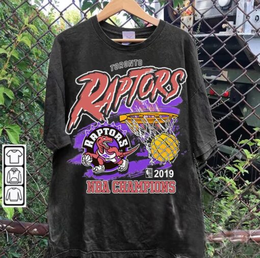 Vintage 90s Graphic Style Toronto Raptors T-Shirt - 2019 NBA Champions Vintage Tee - Retro Basketball Tee For Man and