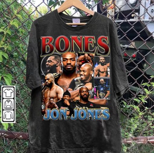 Vintage 90s Graphic Style Bones Jones T-Shirt - Jon Jones Sweatshirt - American Professional Boxer Tee For Man and Woman