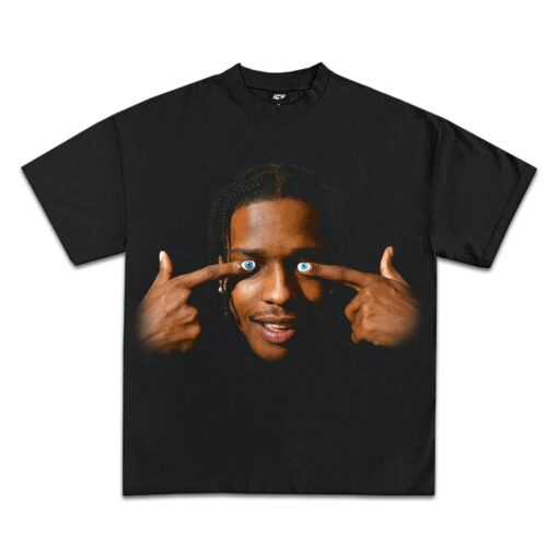 ASAP ROCKY Jumbo T-Shirt | Rap Tee Vintage Style Concert Graphic Face Tee