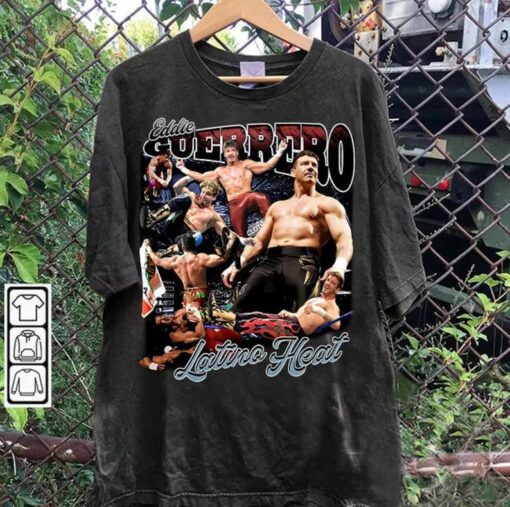 Vintage 90s Graphic Style Eddie Guerrero Shirt - Eddie Guerrero TShirt - American Professional Wrestler Tee For Man and