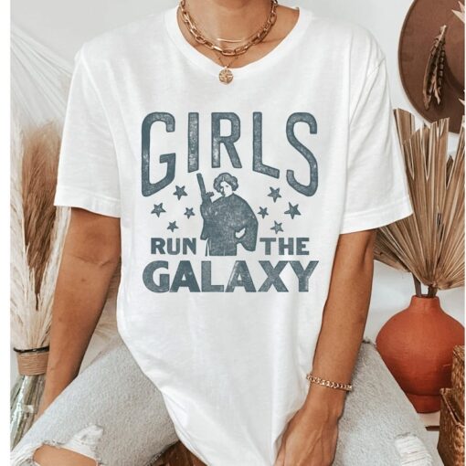 Vintage Star Wars Princess Leia Girls Run The Galaxy Shirt