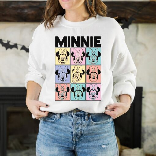 Disney Minnie Mouse Pastel Boxes T-Shirt Disneyland Family Matching Sh