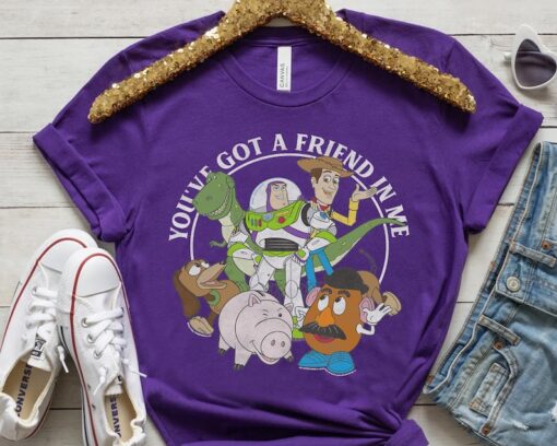 Disney Pixar Toy Story You've Got A Friend In Me Group Shot Retro Shir