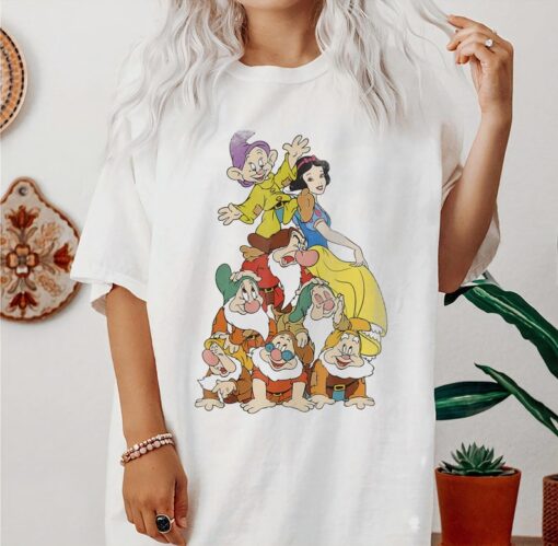 Disney Snow White Seven Dwarf Stack Graphic Shirt