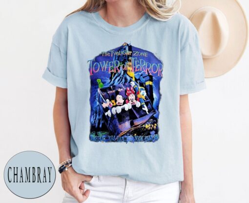 Comfort Colors® Retro Mickey And Friends Tower Of Terror Shirt