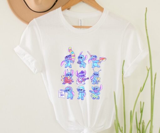 Disney Stitch Shirt, Disney Figures Shirt, Summer Mode Shirt