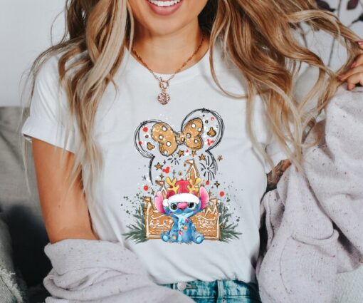 Stitch Gingerbread Shirt, Stitch Disney Castle Shirt