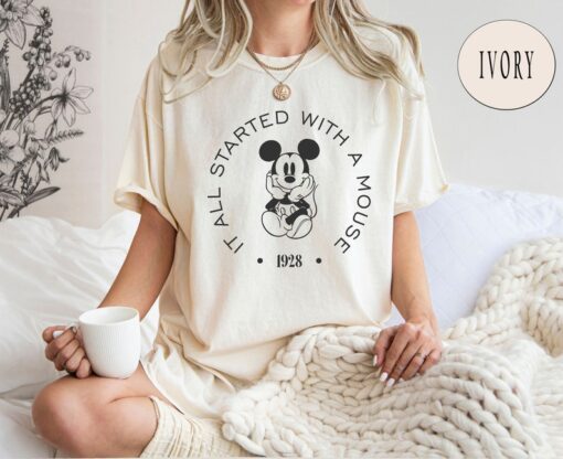 Comfort Colors® It All Started with a Mouse Shirt, Disney 1928 Shirt