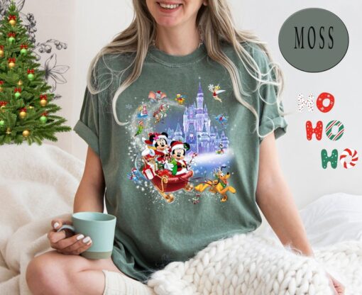 Comfort Colors® Minnie Mickey and Pluto's Sleigh Rides Disney Shirt