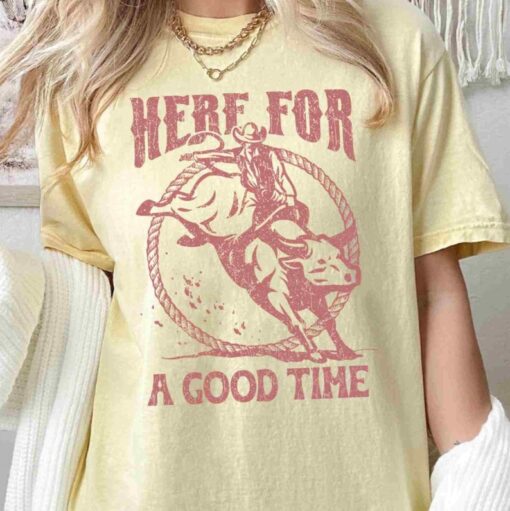 Comfort Colors® Western Shirt, Here For A Good Time, Rodeo Shirt