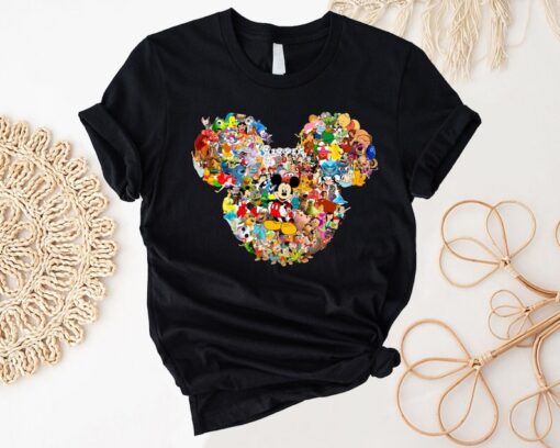 All Disney Characters Inside Mickey Head T-Shirt, Mickey Mouse Shirt