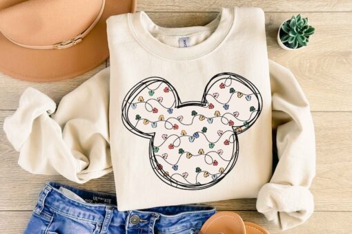 Mickey Christmas Lights Hoodie, Disney Christmas Lights Sweatshirt