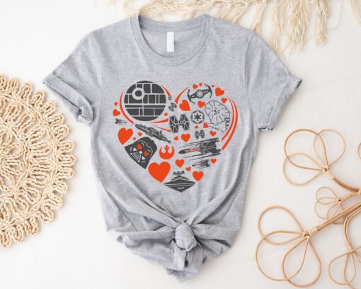 Star Wars Death Star Valentines Day Shirt, Star Wars Love Shirt