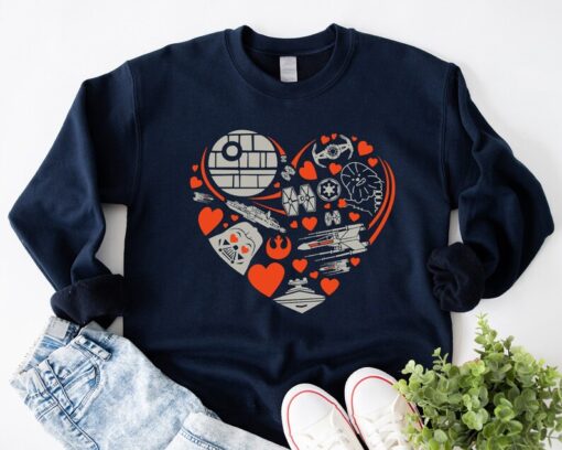 Star Wars Death Star Valentines Day Shirt, Star Wars Love Shirt