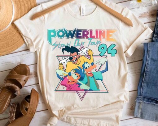 Disney Retro 90s A Goofy Movie Powerline Stand Out Tour 94 Shirt